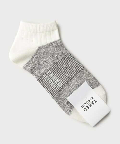 TAKEO KIKUCHI / タケオキクチ ソックス | 異素材切り替えショートソックス（ホワイト(001)）