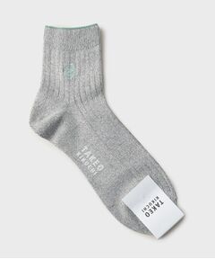 TAKEO KIKUCHI / タケオキクチ ソックス | ワンストローク刺繍ショートリブソックス