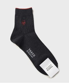 TAKEO KIKUCHI / タケオキクチ ソックス | ワンストローク刺繍ショートリブソックス