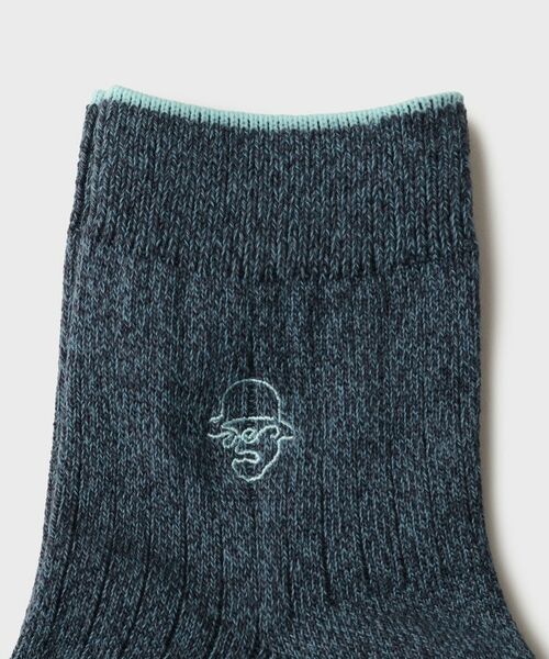 TAKEO KIKUCHI / タケオキクチ ソックス | ワンストローク刺繍ショートリブソックス | 詳細2