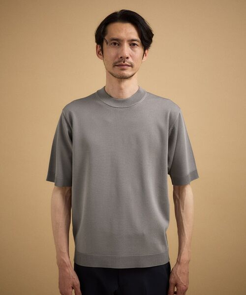 TAKEO KIKUCHI / タケオキクチ ニット・セーター | ヴィスコースナイロンモックネックニット | 詳細10