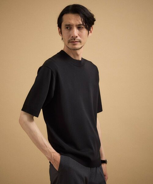TAKEO KIKUCHI / タケオキクチ ニット・セーター | ヴィスコースナイロンモックネックニット | 詳細3