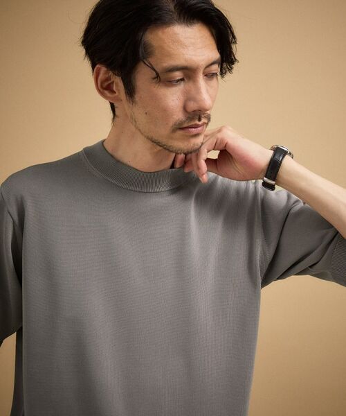 TAKEO KIKUCHI / タケオキクチ ニット・セーター | ヴィスコースナイロンモックネックニット | 詳細6