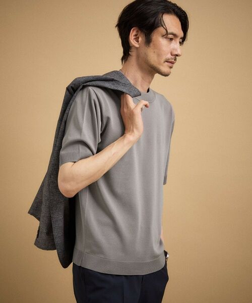 TAKEO KIKUCHI / タケオキクチ ニット・セーター | ヴィスコースナイロンモックネックニット(ベージュ(052))