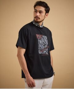 TAKEO KIKUCHI / タケオキクチ Tシャツ | モノクロタイルTシャツ