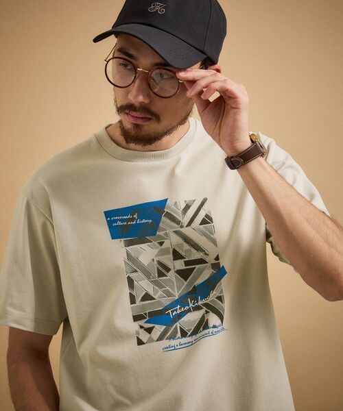 TAKEO KIKUCHI / タケオキクチ Tシャツ | モノクロタイルTシャツ | 詳細10