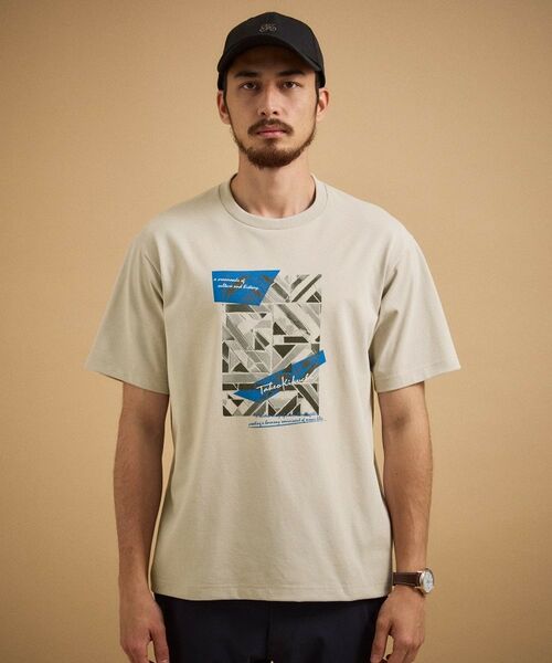 TAKEO KIKUCHI / タケオキクチ Tシャツ | モノクロタイルTシャツ | 詳細14