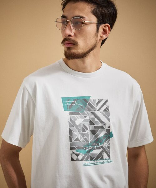 TAKEO KIKUCHI / タケオキクチ Tシャツ | モノクロタイルTシャツ | 詳細2