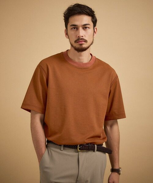 TAKEO KIKUCHI / タケオキクチ カットソー | リネン ライク ポンチ プルオーバー（オレンジ(069)）