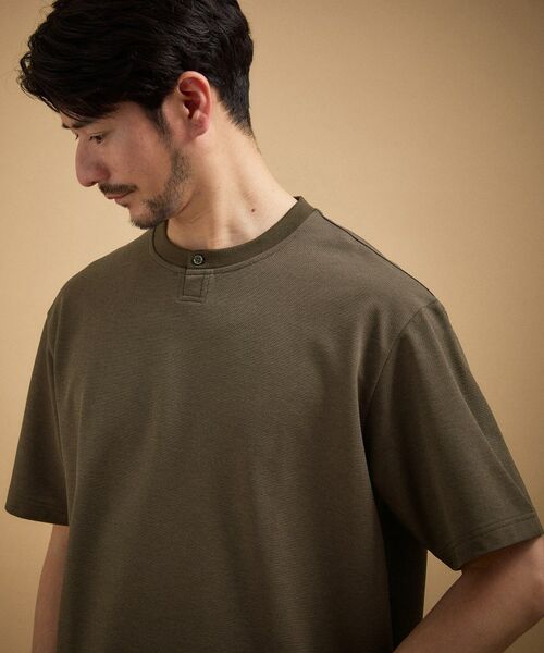 TAKEO KIKUCHI / タケオキクチ カットソー | リネン ライク 鹿の子 ヘンリー ハーフ ヘンリー ネック | 詳細10