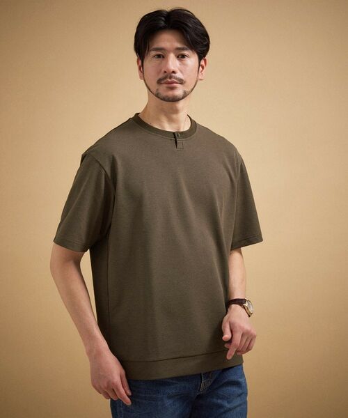 TAKEO KIKUCHI / タケオキクチ カットソー | リネン ライク 鹿の子 ヘンリー ハーフ ヘンリー ネック | 詳細11
