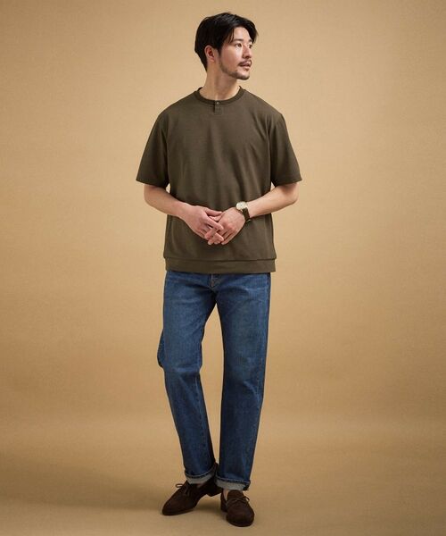 TAKEO KIKUCHI / タケオキクチ カットソー | リネン ライク 鹿の子 ヘンリー ハーフ ヘンリー ネック | 詳細12