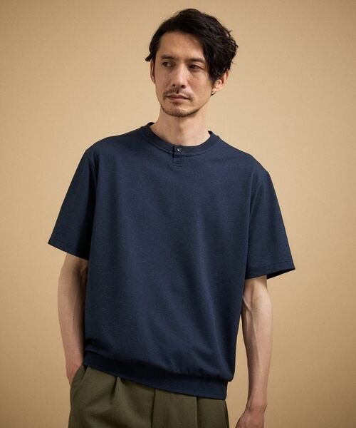 TAKEO KIKUCHI / タケオキクチ カットソー | リネン ライク 鹿の子 ヘンリー ハーフ ヘンリー ネック | 詳細3