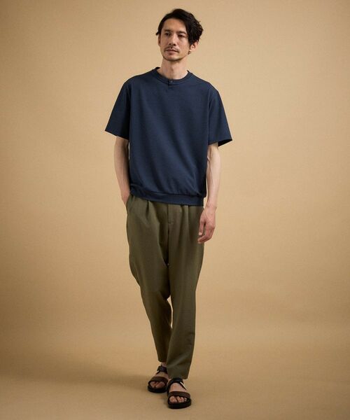 TAKEO KIKUCHI / タケオキクチ カットソー | リネン ライク 鹿の子 ヘンリー ハーフ ヘンリー ネック | 詳細4