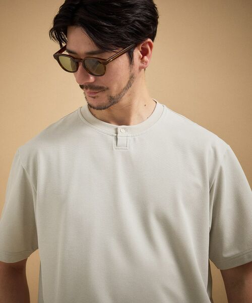 TAKEO KIKUCHI / タケオキクチ カットソー | リネン ライク 鹿の子 ヘンリー ハーフ ヘンリー ネック | 詳細6