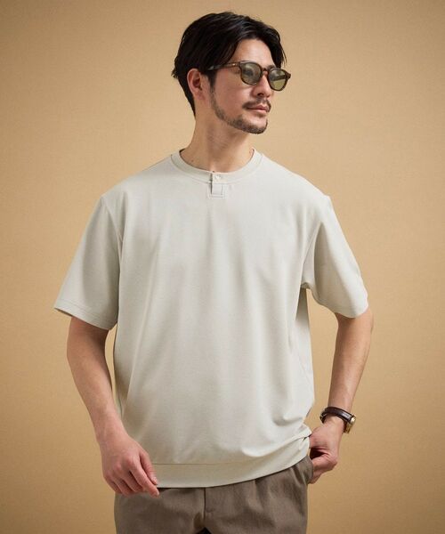 TAKEO KIKUCHI / タケオキクチ カットソー | リネン ライク 鹿の子 ヘンリー ハーフ ヘンリー ネック | 詳細7