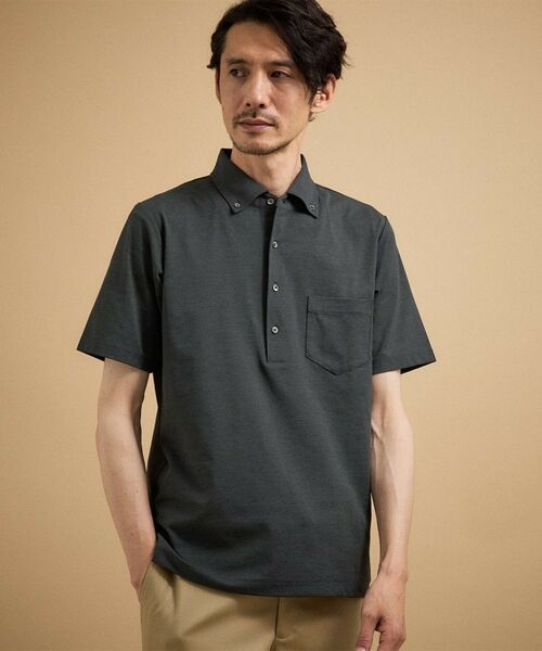 TAKEO KIKUCHI / タケオキクチ ポロシャツ | 【汗染み軽減】ビズ ポロシャツ（ネイビー(094)）