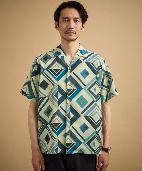 TAKEO KIKUCHI / タケオキクチ シャツ・ブラウス | 【吸汗速乾】タイル柄プリント 半袖シャツ | 詳細10