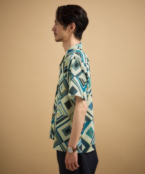 TAKEO KIKUCHI / タケオキクチ シャツ・ブラウス | 【吸汗速乾】タイル柄プリント 半袖シャツ | 詳細11