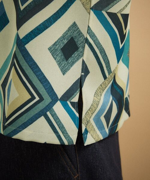 TAKEO KIKUCHI / タケオキクチ シャツ・ブラウス | 【吸汗速乾】タイル柄プリント 半袖シャツ | 詳細15