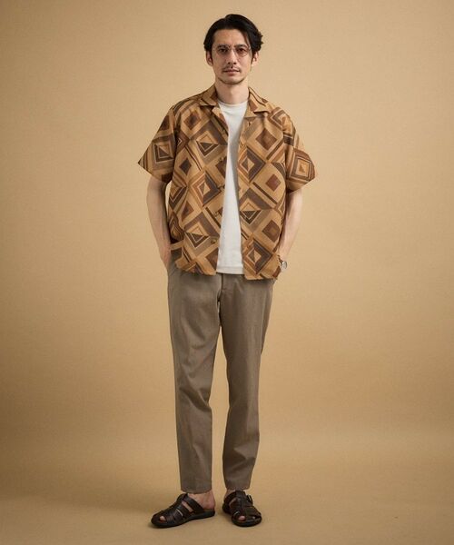 TAKEO KIKUCHI / タケオキクチ シャツ・ブラウス | 【吸汗速乾】タイル柄プリント 半袖シャツ | 詳細4