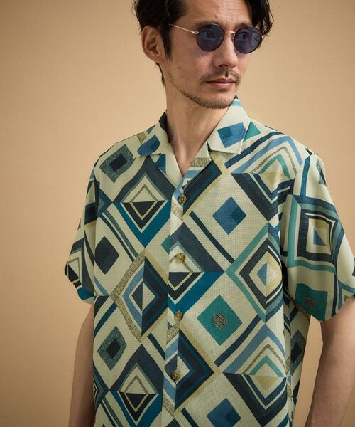 TAKEO KIKUCHI / タケオキクチ シャツ・ブラウス | 【吸汗速乾】タイル柄プリント 半袖シャツ | 詳細6