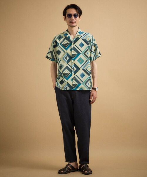 TAKEO KIKUCHI / タケオキクチ シャツ・ブラウス | 【吸汗速乾】タイル柄プリント 半袖シャツ | 詳細8