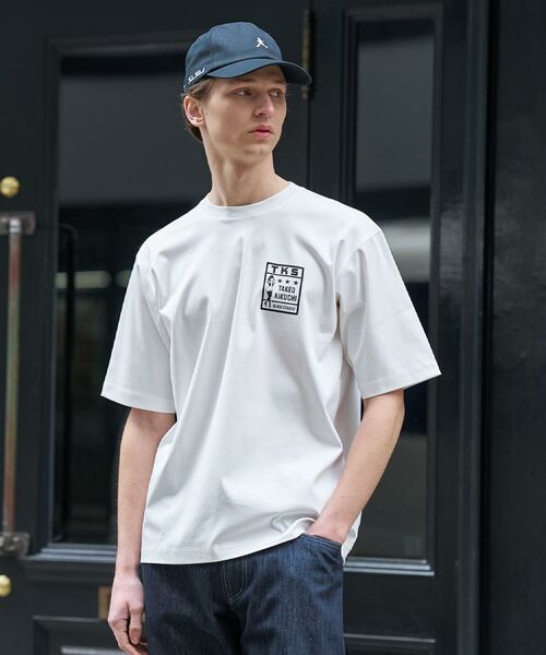 TAKEO KIKUCHI / タケオキクチ Tシャツ | 【BOWLER HAT LABEL】アイスクリアコットン ピンナップガール 半袖Tシャツ（ホワイト(001)）