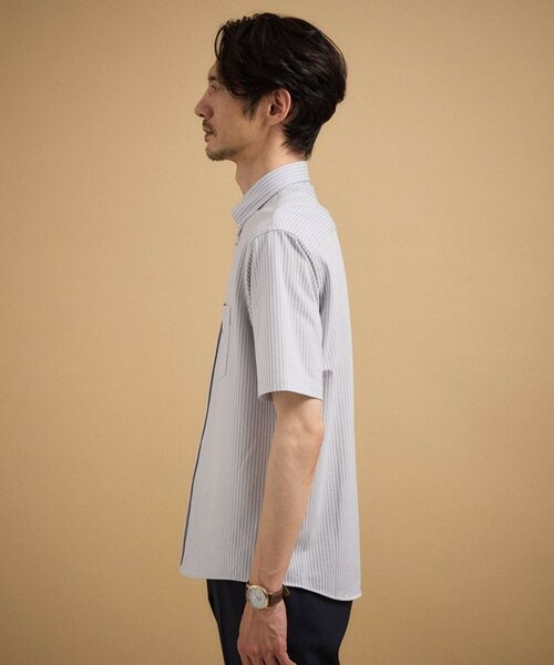 TAKEO KIKUCHI / タケオキクチ シャツ・ブラウス | 【接触冷感】 ジャージストライプ シャツ | 詳細15