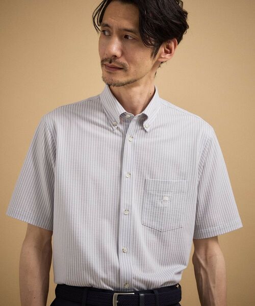 TAKEO KIKUCHI / タケオキクチ シャツ・ブラウス | 【接触冷感】 ジャージストライプ シャツ | 詳細2