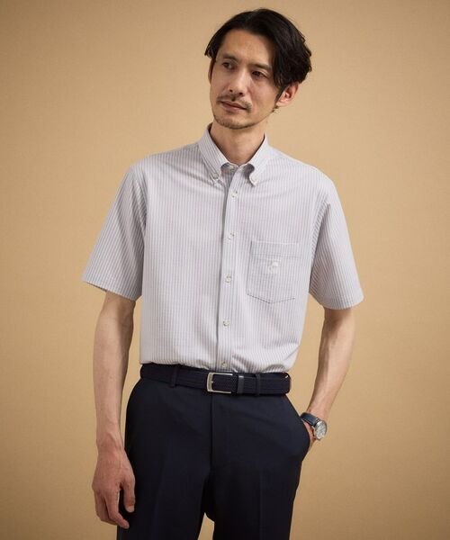 TAKEO KIKUCHI / タケオキクチ シャツ・ブラウス | 【接触冷感】 ジャージストライプ シャツ | 詳細3