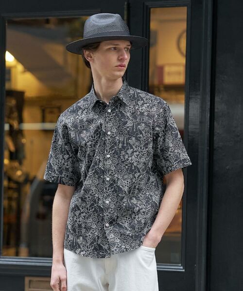 TAKEO KIKUCHI / タケオキクチ シャツ・ブラウス | 【BOWLER HAT LABEL】ビリケンさんプリント 半袖シャツ（ブラック(119)）