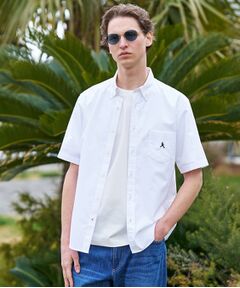 TAKEO KIKUCHI / タケオキクチ シャツ・ブラウス | 【BOWLER HAT LABEL】ボーラーハットウォーカー刺繍 半袖ボタンダウンシャツ