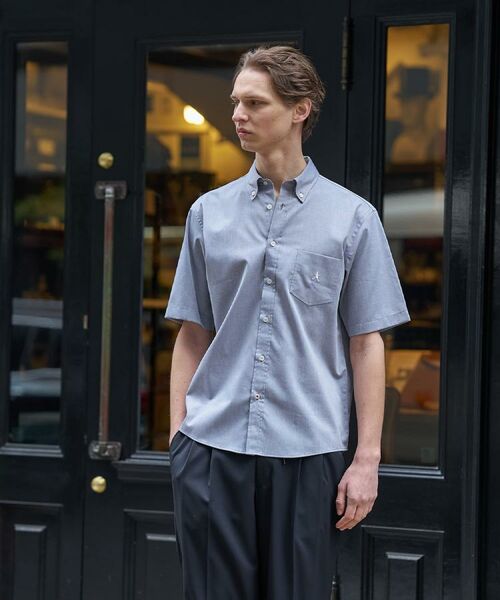 TAKEO KIKUCHI / タケオキクチ シャツ・ブラウス | 【BOWLER HAT LABEL】ボーラーハットウォーカー刺繍 半袖ボタンダウンシャツ | 詳細1