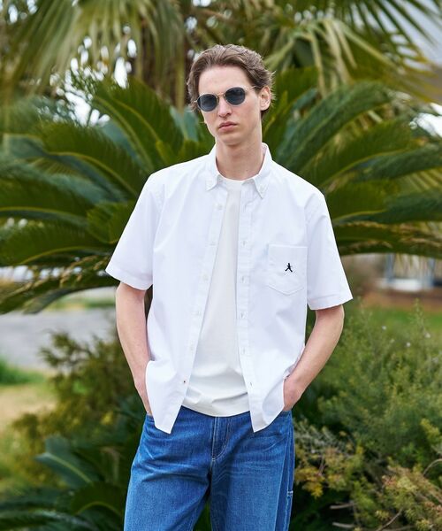 TAKEO KIKUCHI / タケオキクチ シャツ・ブラウス | 【BOWLER HAT LABEL】ボーラーハットウォーカー刺繍 半袖ボタンダウンシャツ | 詳細12