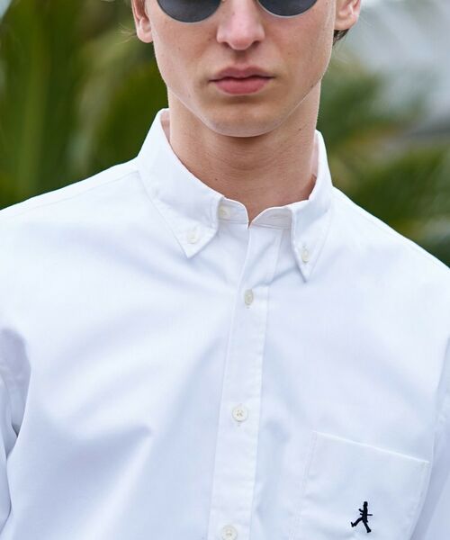 TAKEO KIKUCHI / タケオキクチ シャツ・ブラウス | 【BOWLER HAT LABEL】ボーラーハットウォーカー刺繍 半袖ボタンダウンシャツ | 詳細6