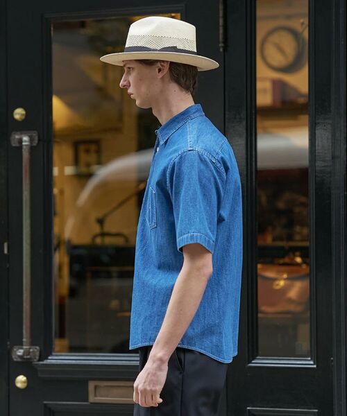 TAKEO KIKUCHI / タケオキクチ シャツ・ブラウス | 【BOWLER HAT LABEL】ボーラーハットウォーカー刺繍 半袖デニムシャツ | 詳細3