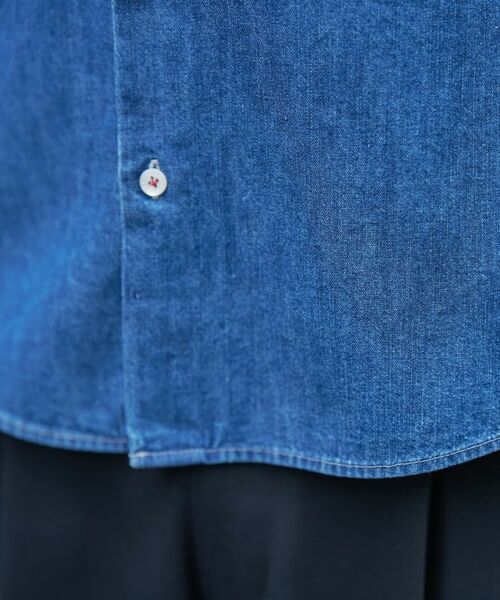 TAKEO KIKUCHI / タケオキクチ シャツ・ブラウス | 【BOWLER HAT LABEL】ボーラーハットウォーカー刺繍 半袖デニムシャツ | 詳細7
