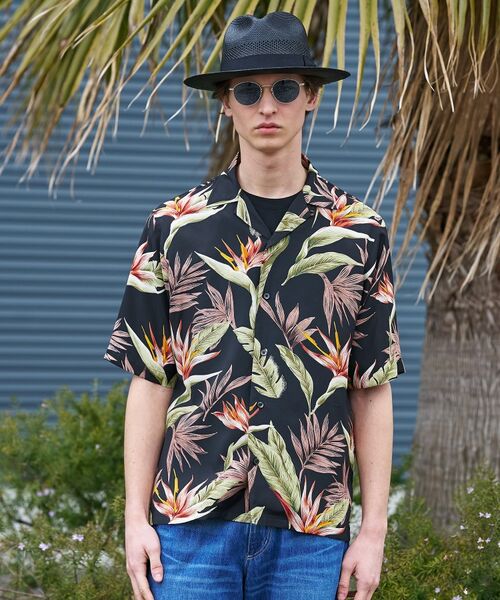 TAKEO KIKUCHI / タケオキクチ シャツ・ブラウス | 【BOWLER HAT LABEL】トロピカルフローラル レーヨンシャツ | 詳細1