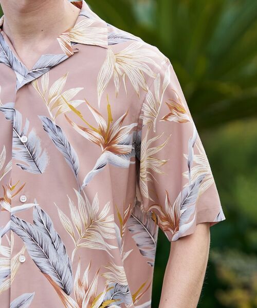 TAKEO KIKUCHI / タケオキクチ シャツ・ブラウス | 【BOWLER HAT LABEL】トロピカルフローラル レーヨンシャツ | 詳細14