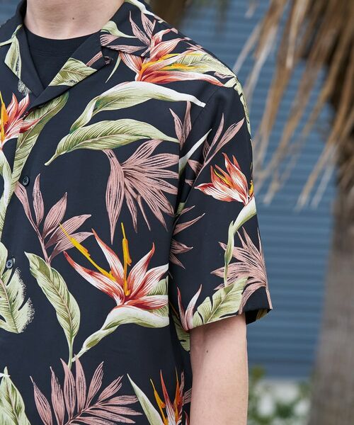 TAKEO KIKUCHI / タケオキクチ シャツ・ブラウス | 【BOWLER HAT LABEL】トロピカルフローラル レーヨンシャツ | 詳細5