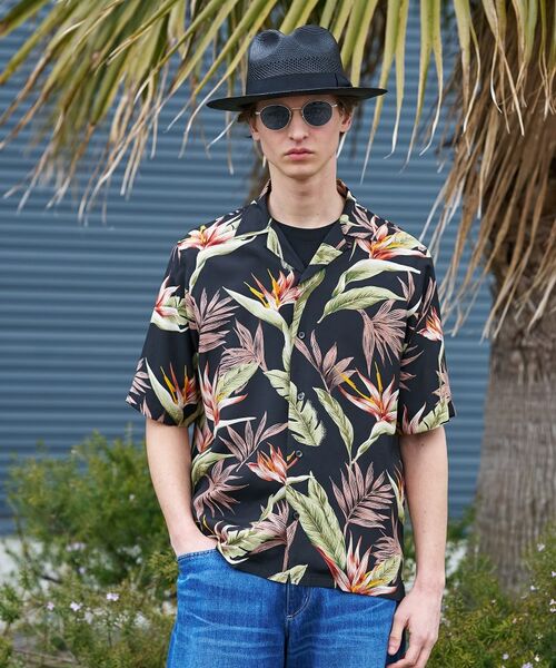 TAKEO KIKUCHI / タケオキクチ シャツ・ブラウス | 【BOWLER HAT LABEL】トロピカルフローラル レーヨンシャツ | 詳細8