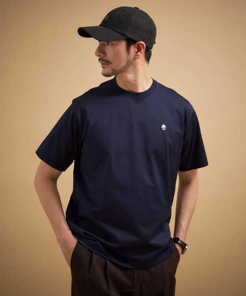 TAKEO KIKUCHI / タケオキクチ Tシャツ | ワンポイント刺繍 半袖Tシャツ（ネイビー(094)）