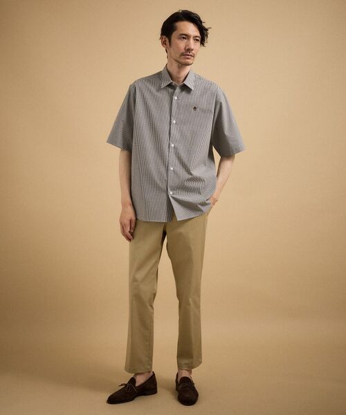 TAKEO KIKUCHI / タケオキクチ シャツ・ブラウス | ワンポイント 半袖ギンガムチェックシャツ | 詳細12