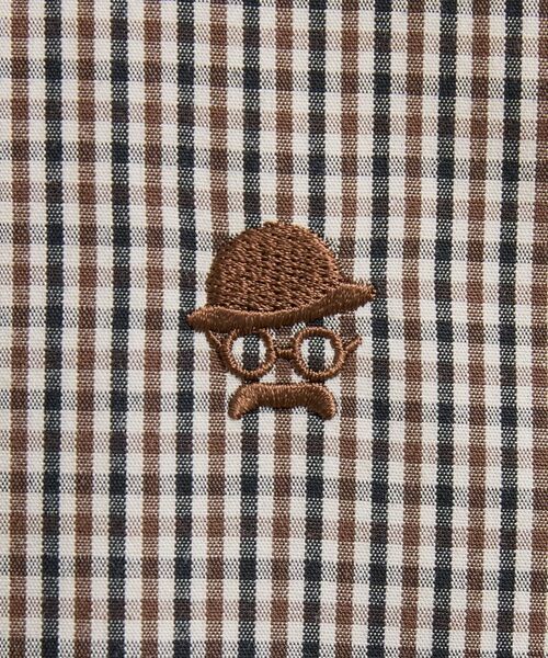 TAKEO KIKUCHI / タケオキクチ シャツ・ブラウス | ワンポイント 半袖ギンガムチェックシャツ | 詳細13