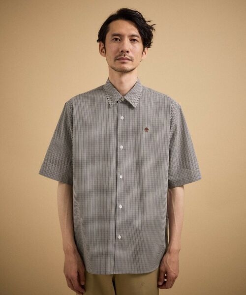 TAKEO KIKUCHI / タケオキクチ シャツ・ブラウス | ワンポイント 半袖ギンガムチェックシャツ | 詳細14