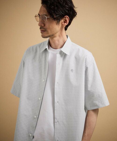 TAKEO KIKUCHI / タケオキクチ シャツ・ブラウス | ワンポイント 半袖ギンガムチェックシャツ | 詳細2