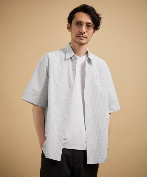 TAKEO KIKUCHI / タケオキクチ シャツ・ブラウス | ワンポイント 半袖ギンガムチェックシャツ | 詳細3