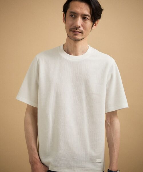 TAKEO KIKUCHI / タケオキクチ カットソー | 【抗菌防臭】メランジ クルーネック プルオーバー（ホワイト(001)）