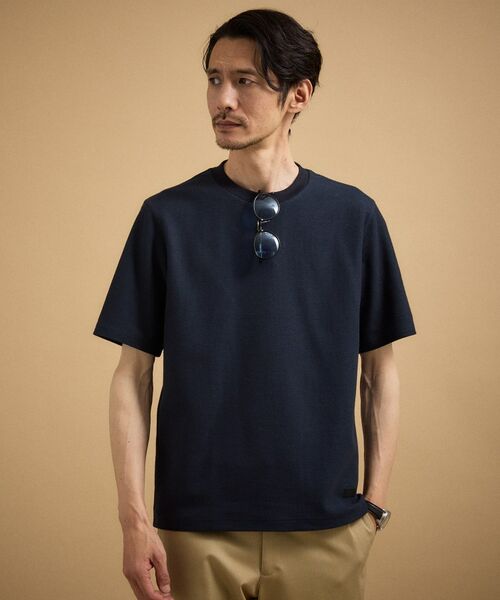 TAKEO KIKUCHI / タケオキクチ カットソー | 【抗菌防臭】メランジ クルーネック プルオーバー（ネイビー(094)）